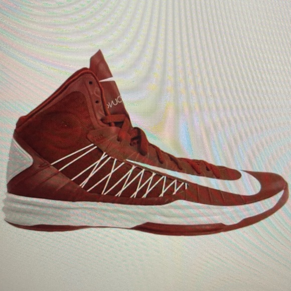 Vintage 2012 Men’s Nike Hyperdunk TB Mid Gym Red/Wht SZ 11 Authentic Hyperfuse - Picture 2 of 9